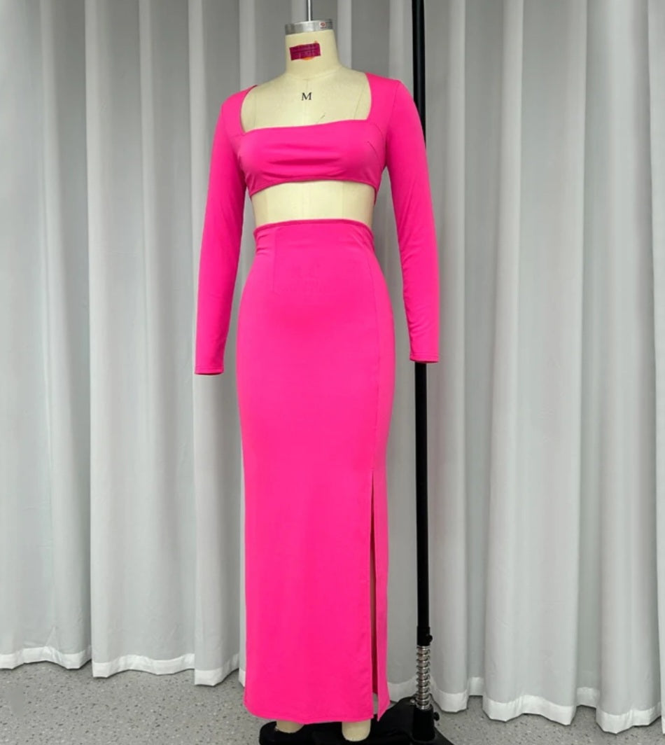 Vestido-set fucsia